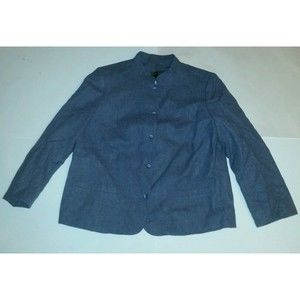 Women's Vintage Pendleton Blazer - Gray Blue Virgin Wool - Size 42 Medium